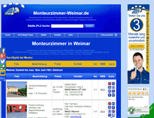 Tablet Screenshot of monteurzimmer-weimar.de